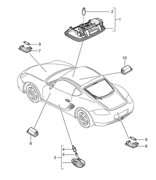 Diagram 903-004 Porsche Cayenne Coupé Turbo S E-Hybrid V8 4.0L 550 PS 