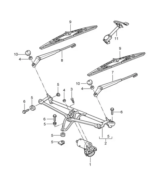 Diagram 904-000 Porsche Cayman 987C/981C (2005-2016) Equipo eléctrico