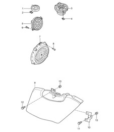 Haut-parleur 987C.1 Cayman 2006-08 Haut-parleur 987C.1 Cayman 2006-08