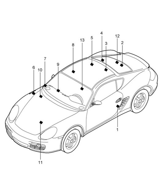 Diagram 001-005 Porsche Cayman 987C/981C (2005-2016) Accessories & others 