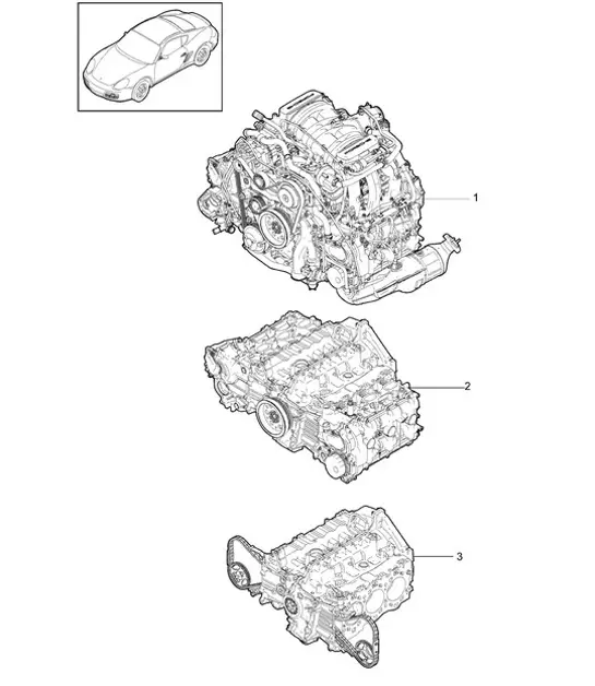 Diagram 101-000 Porsche Cayenne Turbo / Turbo S 4.8L 2007>> Motor