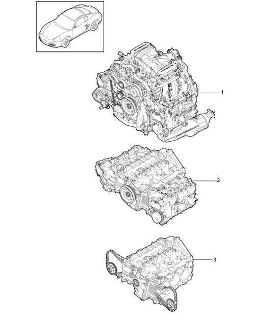 Diagram 101-000 Porsche Cayman 987C/981C (2005-2016) Motor