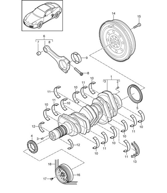 Diagram 102-000 Porsche 928 (1978-1995) 