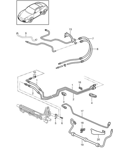 Diagram 403-001 Porsche Cayenne Coupé Turbo V8 4.0L benzina 550 CV 
