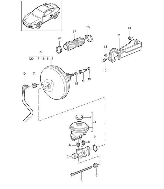 Diagram 604-000 Porsche Cayenne Turbo / Turbo S 4.8L 2007>> Ruote, freni