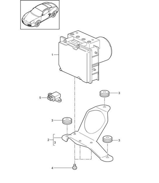 Diagram 605-000 Porsche Cayman 987C/981C (2005-2016) Wheels, Brakes