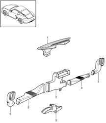Heater / Air distributor 987C.2 Cayman 2009-12