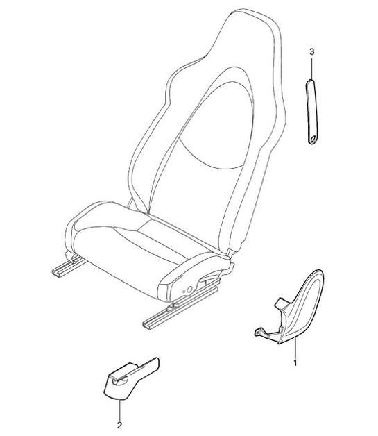 Sedile anteriore (completo) / Sedile sportivo 987C.2 Cayman 2009-12