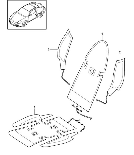 Riscaldatore/sedile anteriore 987C.2 Cayman 2009-12