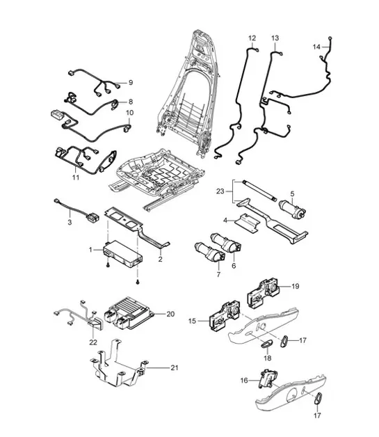 Diagram 817-025 Porsche Panamera 4S V6 Turbo 3.0L 4WD Executive Karosserie
