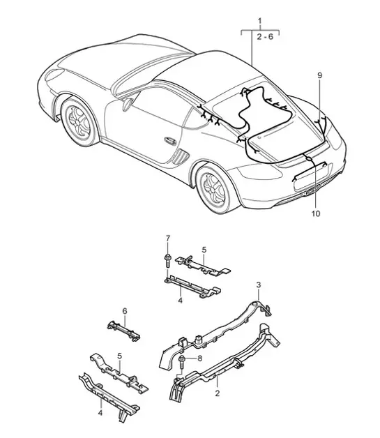 Diagram 902-020 Porsche Boxster GTS 718 2.5L PDK (365 pk) Elektrische apparatuur
