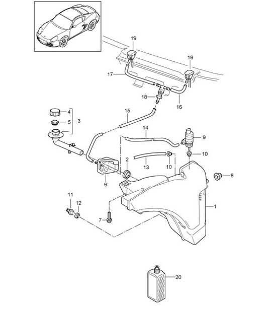 Diagram 904-010 Porsche Cayman 987C/981C (2005-2016) Elektrische Ausrüstung