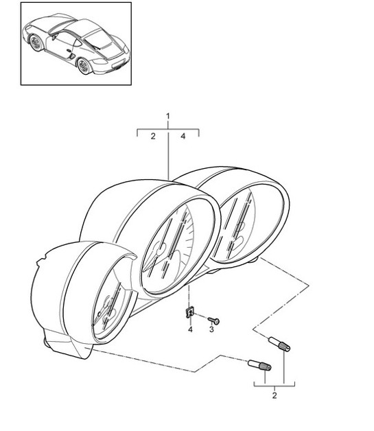 Diagram 906-002 Porsche Cayman 2.7L 981 2013-16 Electrical equipment