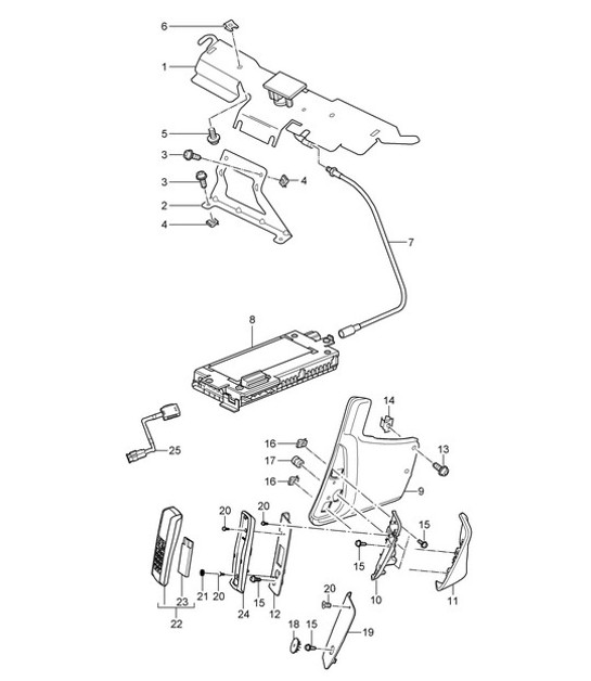 Diagram 911-010 Porsche Cayenne S 4.5L V8 2003>> Electrical equipment