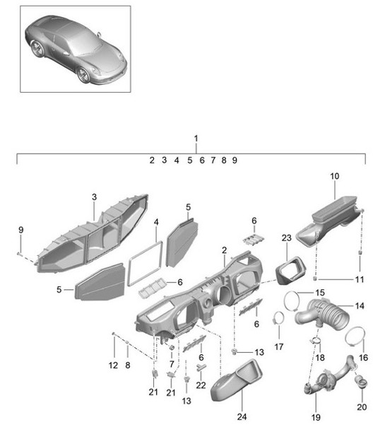 Diagram 106-000 Porsche Cayenne Turbo S E-Hybrid V8 4.0L 550Hp 