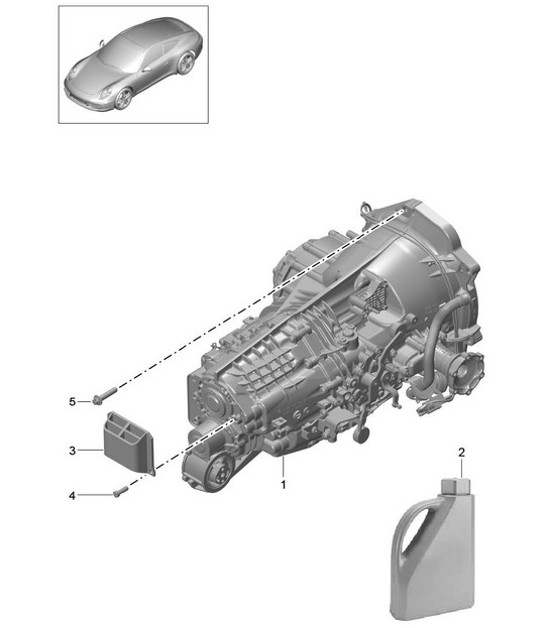 Diagram 302-000 Porsche 957 Cayenne S/GTS 4.8L 2007-10 Transmission