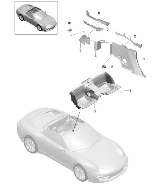 Diagram 807-032 Porsche Cayenne Coupe E-Hybrid V6 3.0L 340Hp 