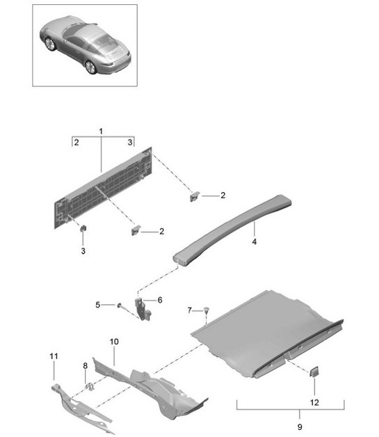 Diagram 807-040 Porsche 991 (911) MK1 2012-2016 Body