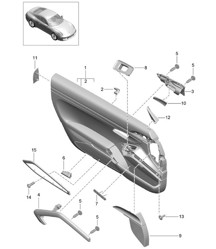 Panneau de porte / Accessoires (PR : XWA, 981, -788) 991.1 2012-16