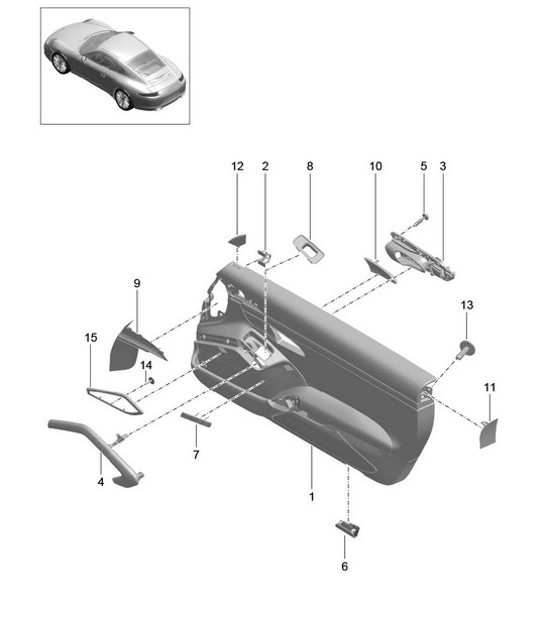 Diagram 808-090 Porsche 991 (911) MK1 2012-2016 Carrosserie