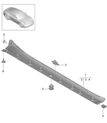 Side member trim 991.1 2012-16 Side member trim 991.1 2012-16