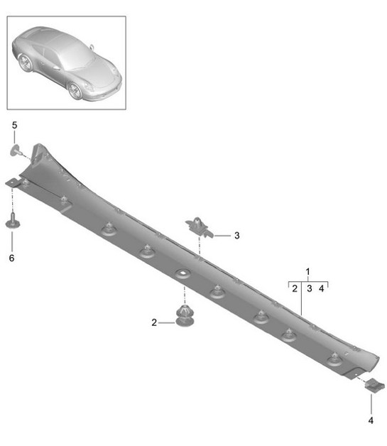 Diagram 810-005 Porsche 996 (911) (1997-2005) Carrosserie