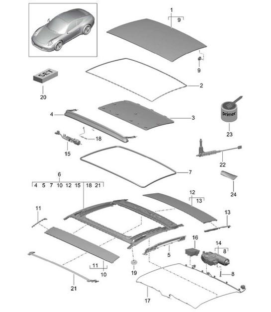 Diagram 811-000 Porsche Cayenne 3.2L V6 2003>> Carrozzeria