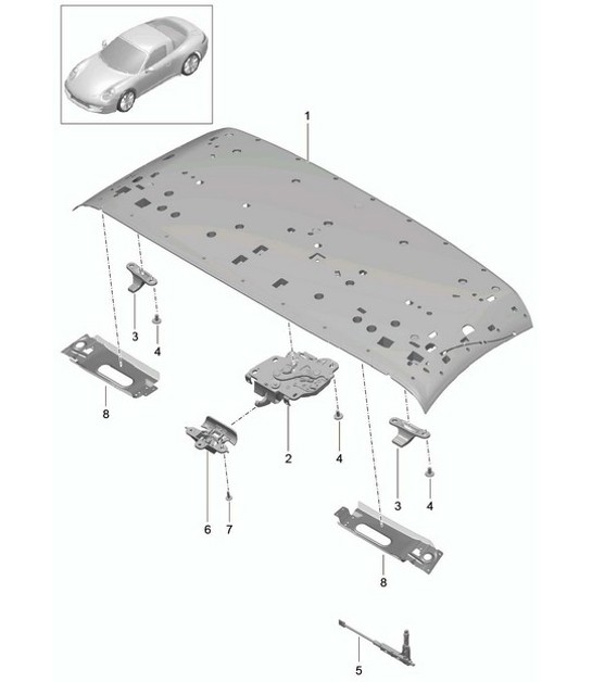 Diagram 811-017 Porsche Cayenne S V8 4.2L Diesel 382HP Body
