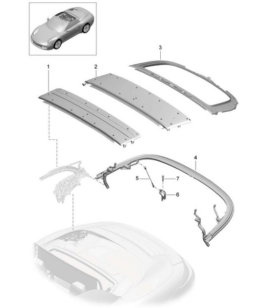 Diagram 811-020 Porsche 991 (911) MK1 2012-2016 Body