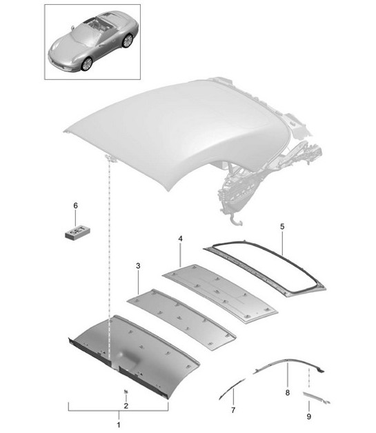 Diagram 811-040 Porsche 991 (911) MK1 2012-2016 Body