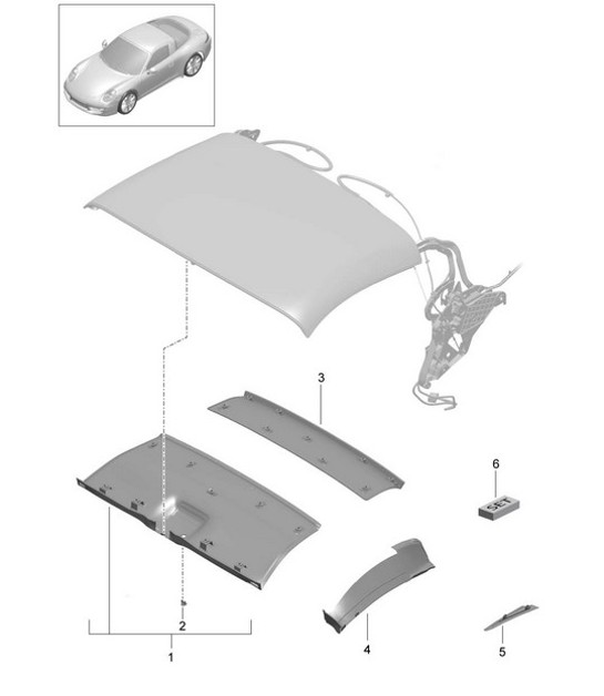 Diagram 811-042 Porsche 991 (911) MK1 2012-2016 Body
