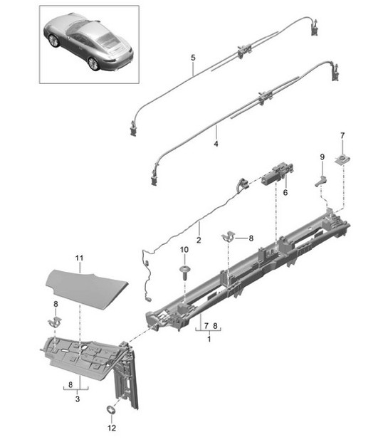 Diagram 811-050 Porsche Panamera S V8 4.8L Body