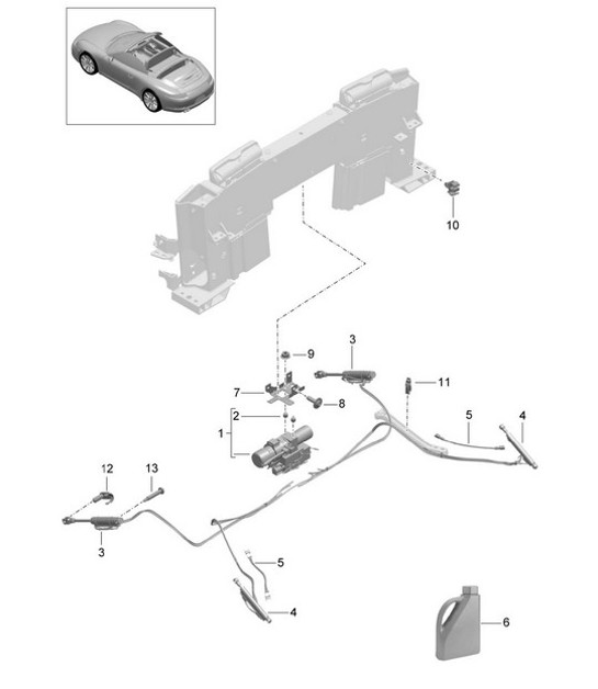 Diagram 811-055 Porsche Cayman GT4 718 4.0L / GT4 RS 718 4.0L 