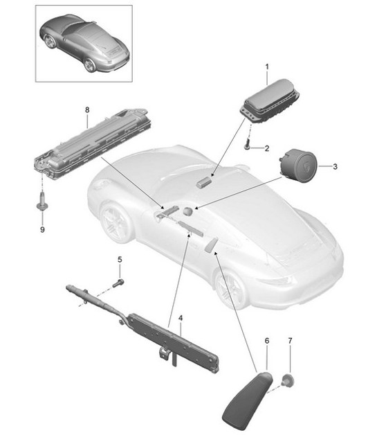 Diagram 812-050 Porsche 991 (911) MK1 2012-2016 Body