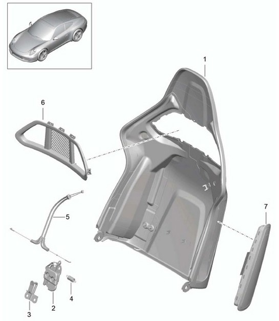 Diagram 817-036 Porsche Cayman S / R 3.4L 987C MKII 2009-12 Body
