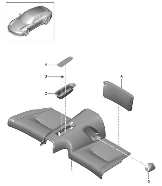 Diagram 817-050 Porsche 991 Targa 4 3.0L (370 ch) Carrosserie