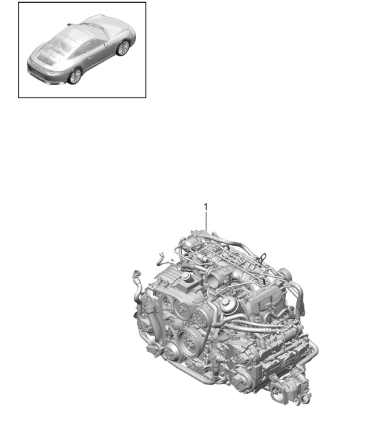 Diagram 101-001 Porsche Cayman S 3.4L 987C 2005-08 Engine