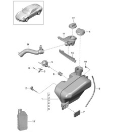 Wasserkühlung - 4 - Wasserbehälter / Öleinlass 991.2 Carrera 2017-19 Wasserkühlung - 4 - Wasserbehälter / Öleinlass 991.2 Carrera 2017-19
