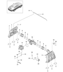 Distributore aria aspirata / Adattatore valvola a farfalla 991.2 Carrera 2017-19