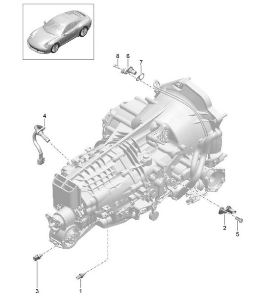 Diagram 302-005 Porsche 356 1950-55 Transmission