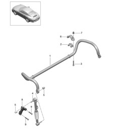 Barre anti-roulis PDCC - PR:031,352 - 991.2 Carrera 2017-19 Barre anti-roulis PDCC - PR:031,352 - 991.2 Carrera 2017-19