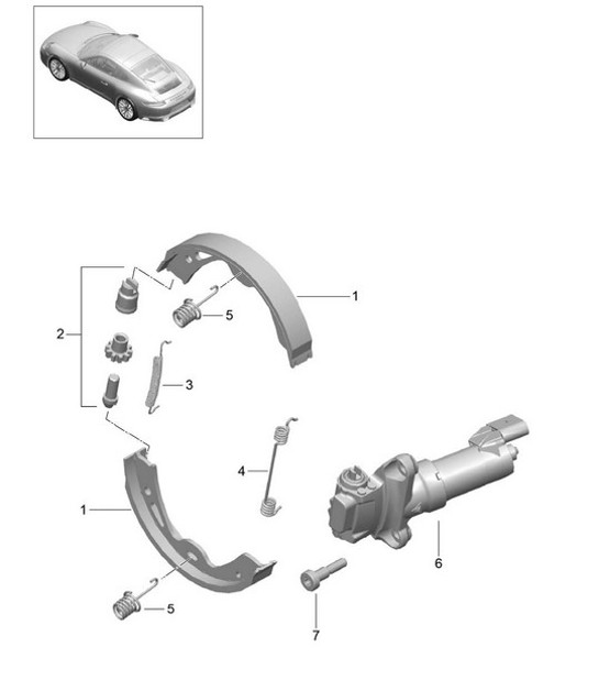 Diagram 603-005 Porsche 991 Carrera C2S 3.8L (400 ch) Roues, Freins