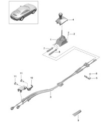 Transmissiebediening / Handgeschakelde versnellingsbak - 7 versnellingen, PR:487 - 991.2 Carrera 2017-19