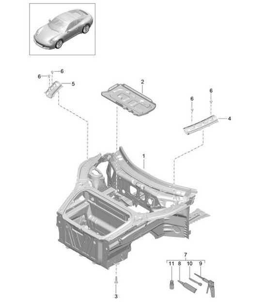 Diagram 801-005 Porsche Cayenne 3.2L V6 2003>> Body