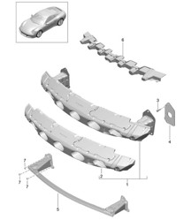 VOORbumperdrager - GTS, PR:011 - 991.2 Carrera 2017-19