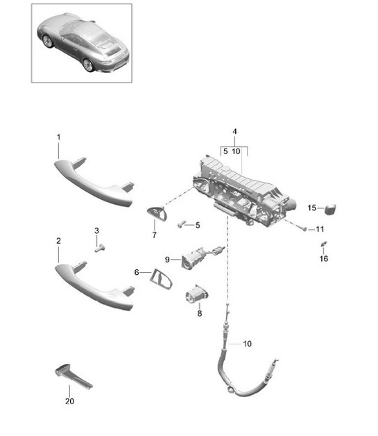 Diagram 804-020 Porsche Taycan 4S 