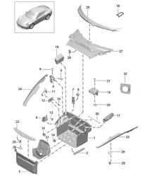 Coffre à bagages 991.2 Carrera 2 2017-19