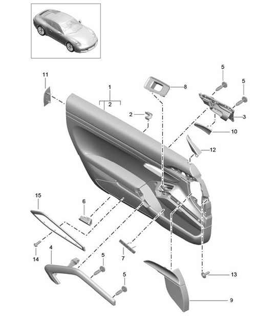 Diagram 808-020 Porsche Cayenne S 4.5L V8 2003>> Body