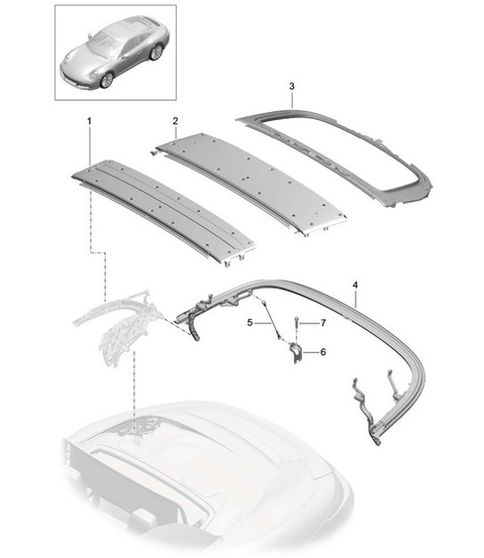 Diagram 811-020 Porsche Cayman 2.7L 981 2013-16 Body
