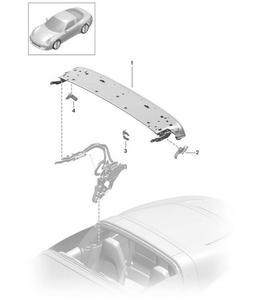 Diagram 811-022 Porsche Cayenne S V6 3.0L Hybrid 380HP Body